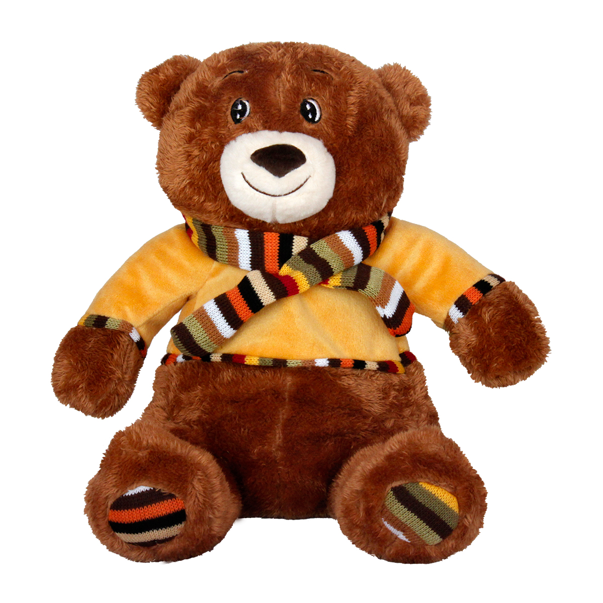 Мече с шал и жълта блуза 28 см