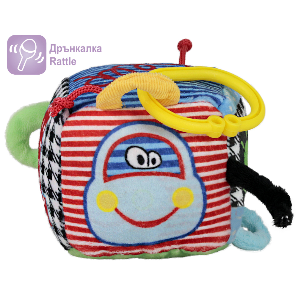 Бебешки куб с дрънкалка 7см