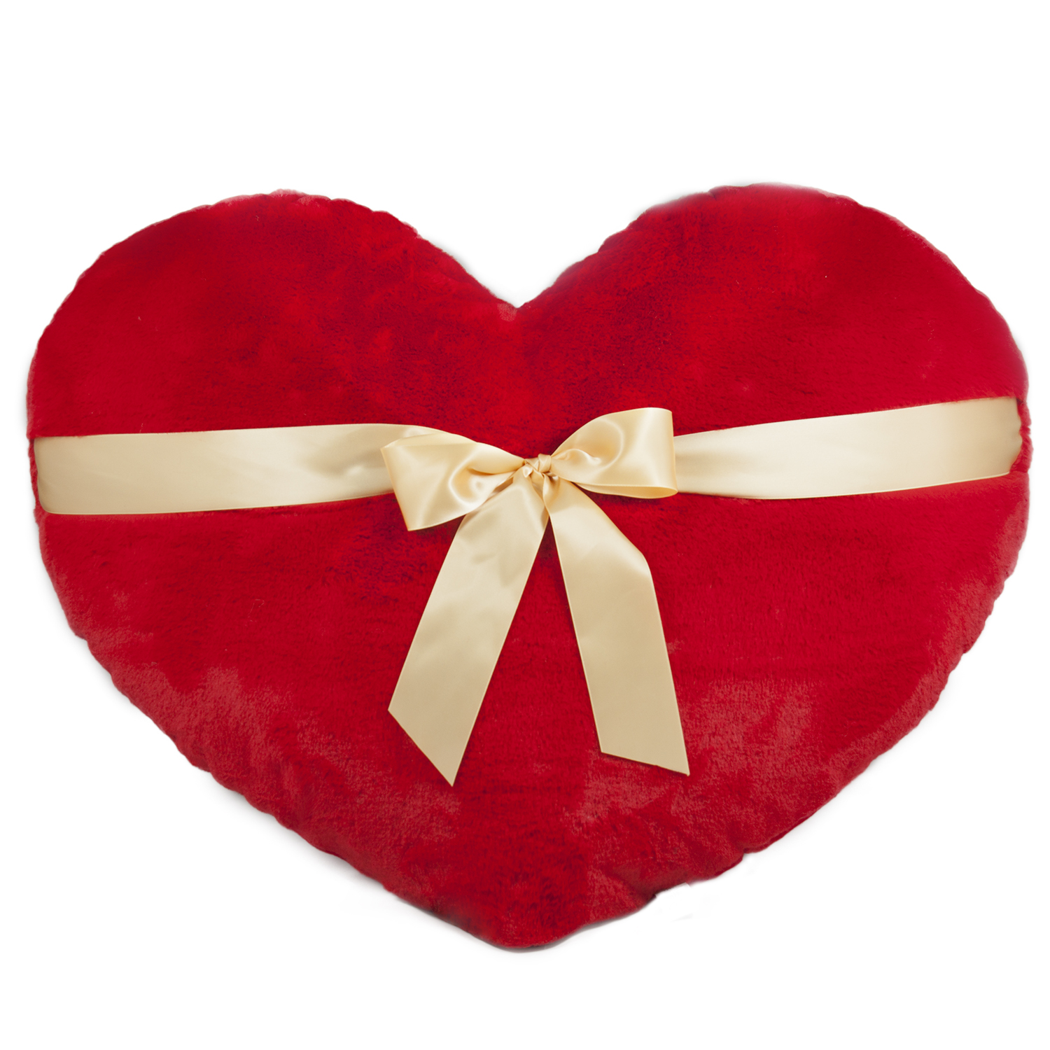 Червено сърце със златиста панделка 70х52 см
