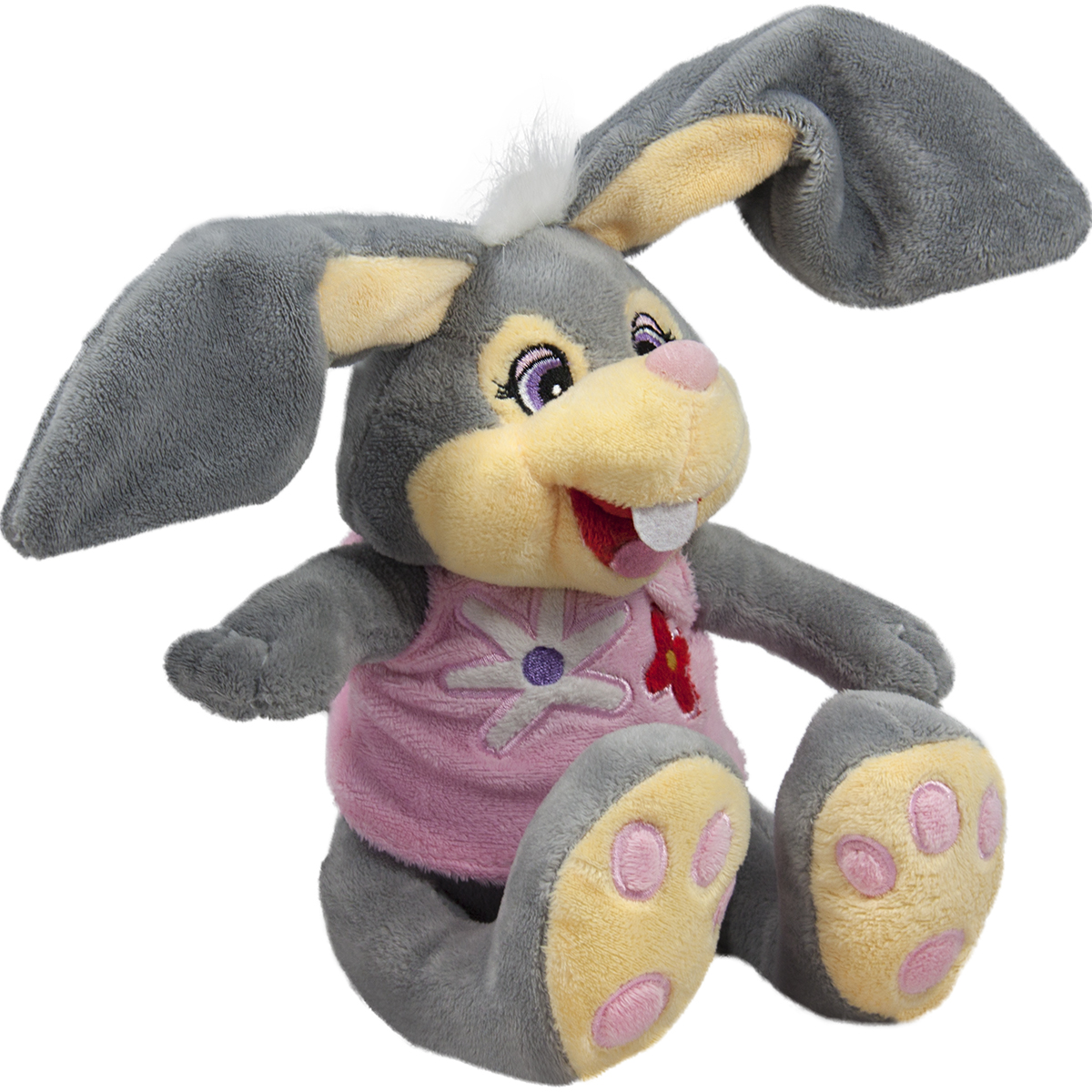 Зайче с розова блуза 20см