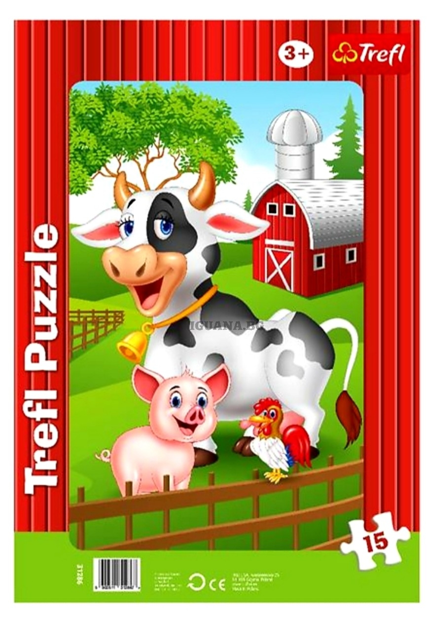 Детски пъзел 15 части КРАВИЧКА, 33х23см