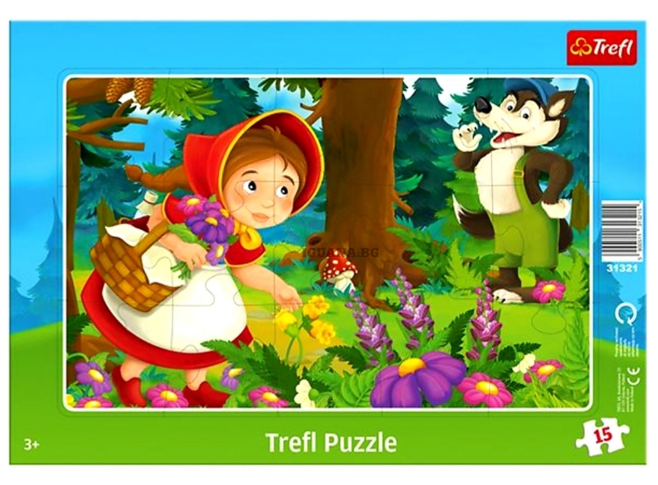 Детски пъзел 15 части ЧЕРВЕНАТА ШАПЧИЦА, 33х23см
