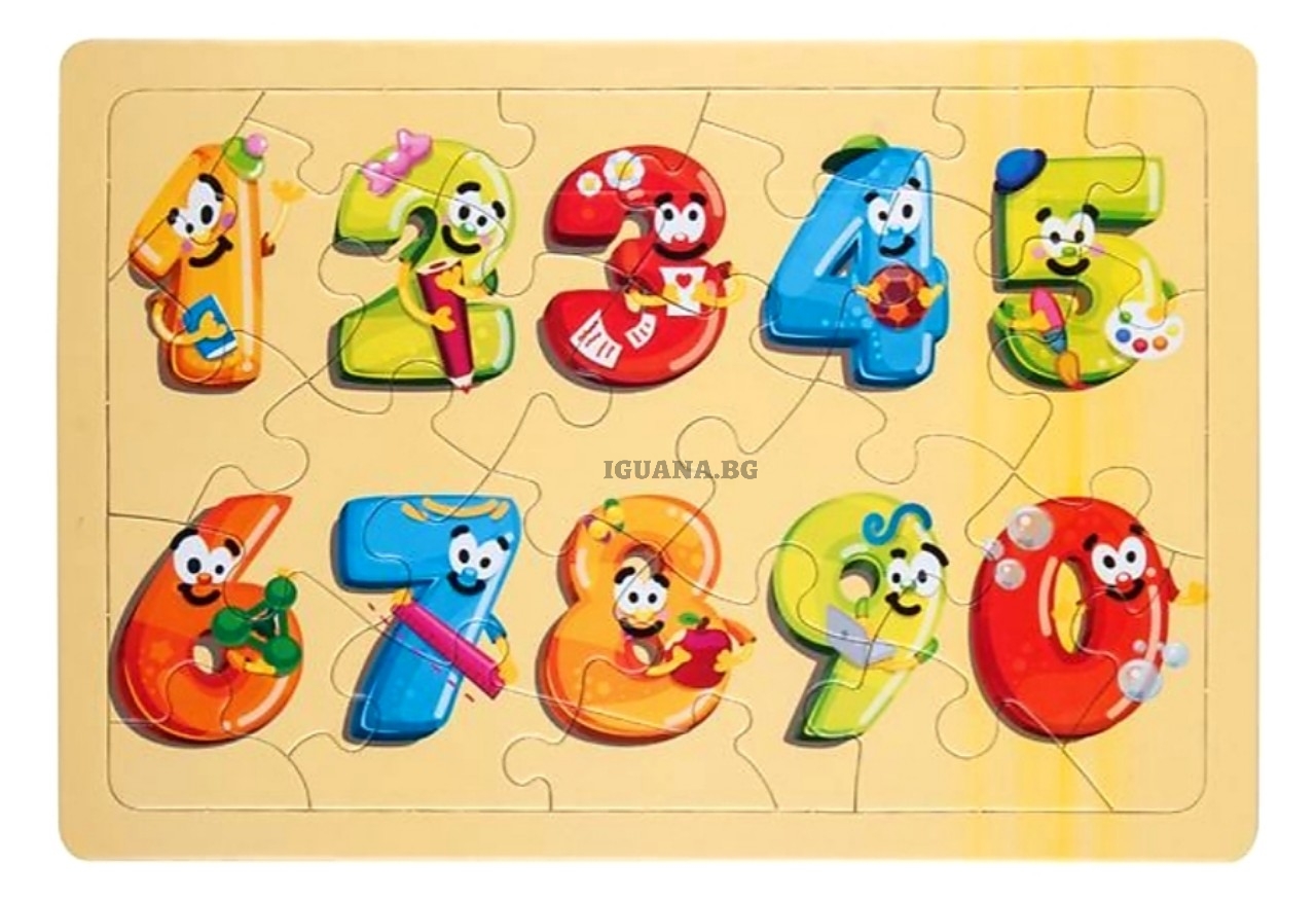 Детски пъзел 24 части, Цифри