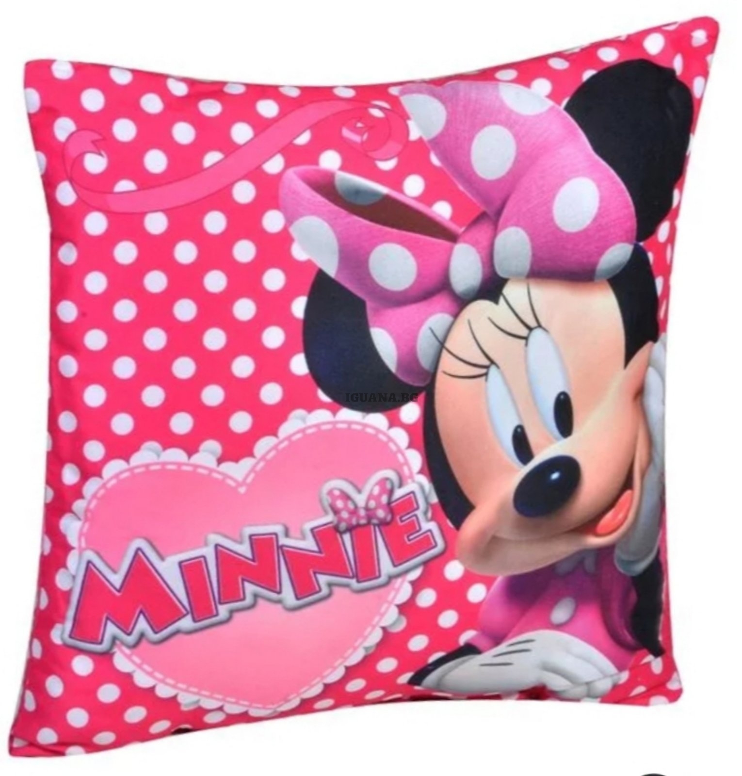 Детска декоративна възглавничка Minnie Mouse, Мини Маус,  30х30см