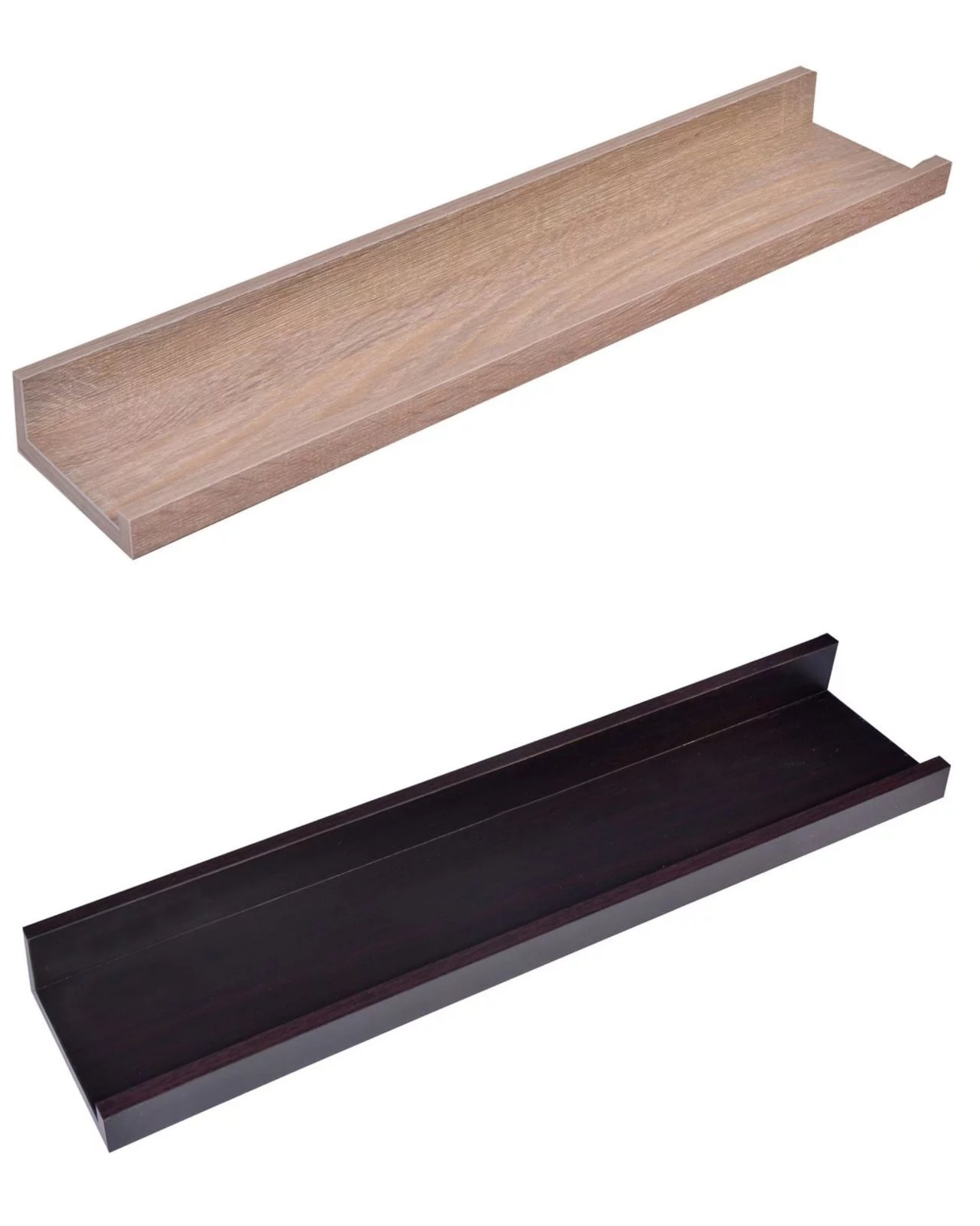 Рафт за стена, MDF, два цвята, 48x10x4 см