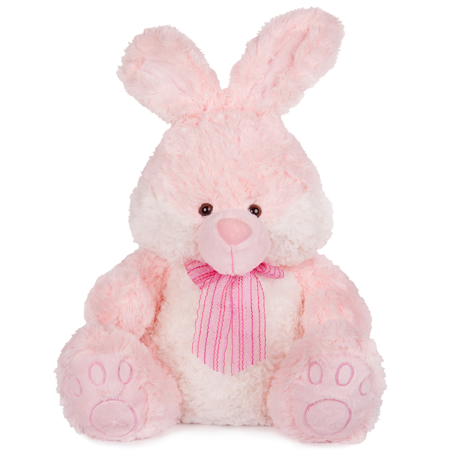 Мече или заек с розова панделка Зайче 42см