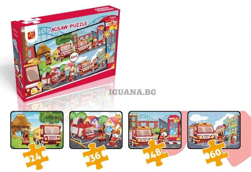 Детски пъзел ПОЖАРНА 4В1