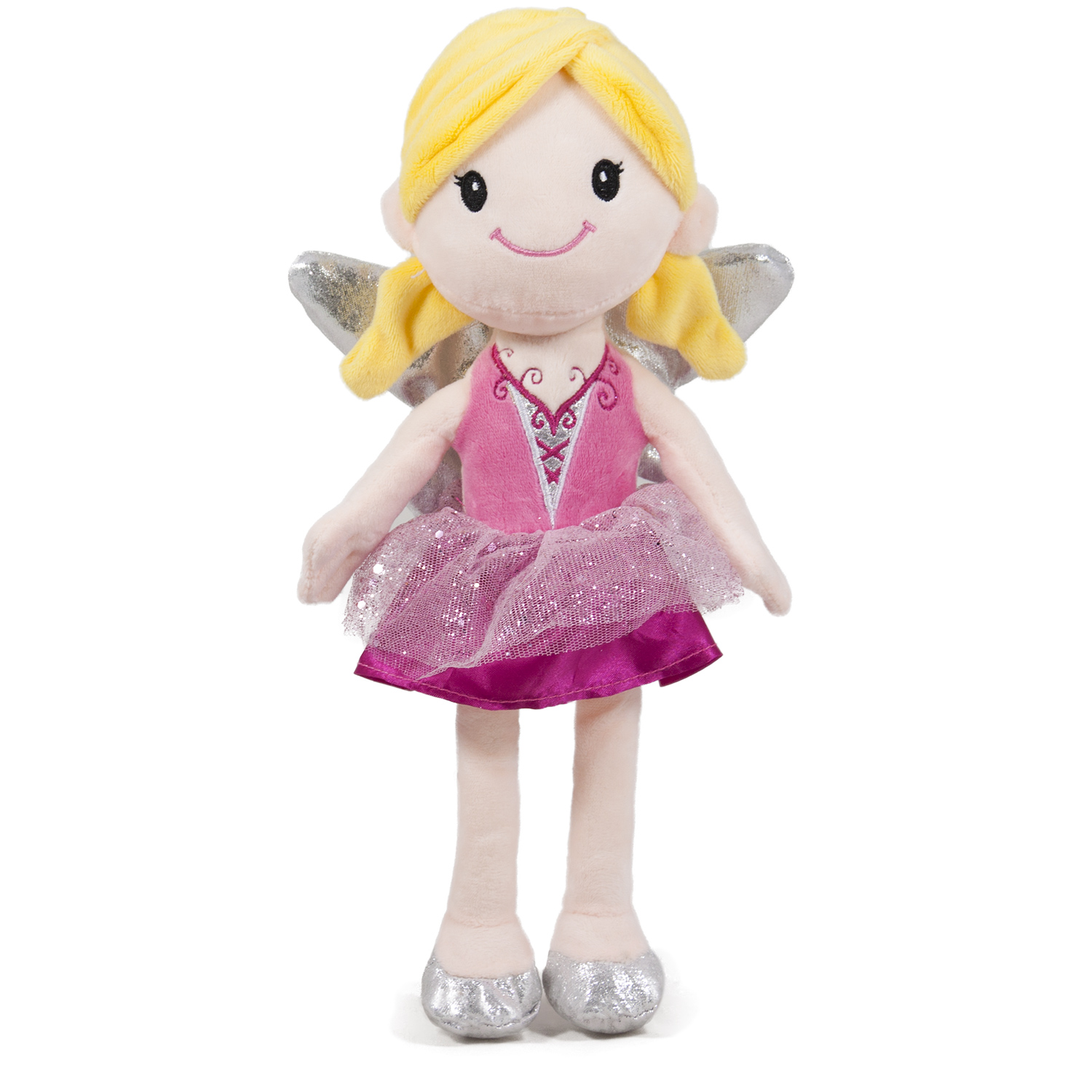 Фея със сребърни крила Розов 32см