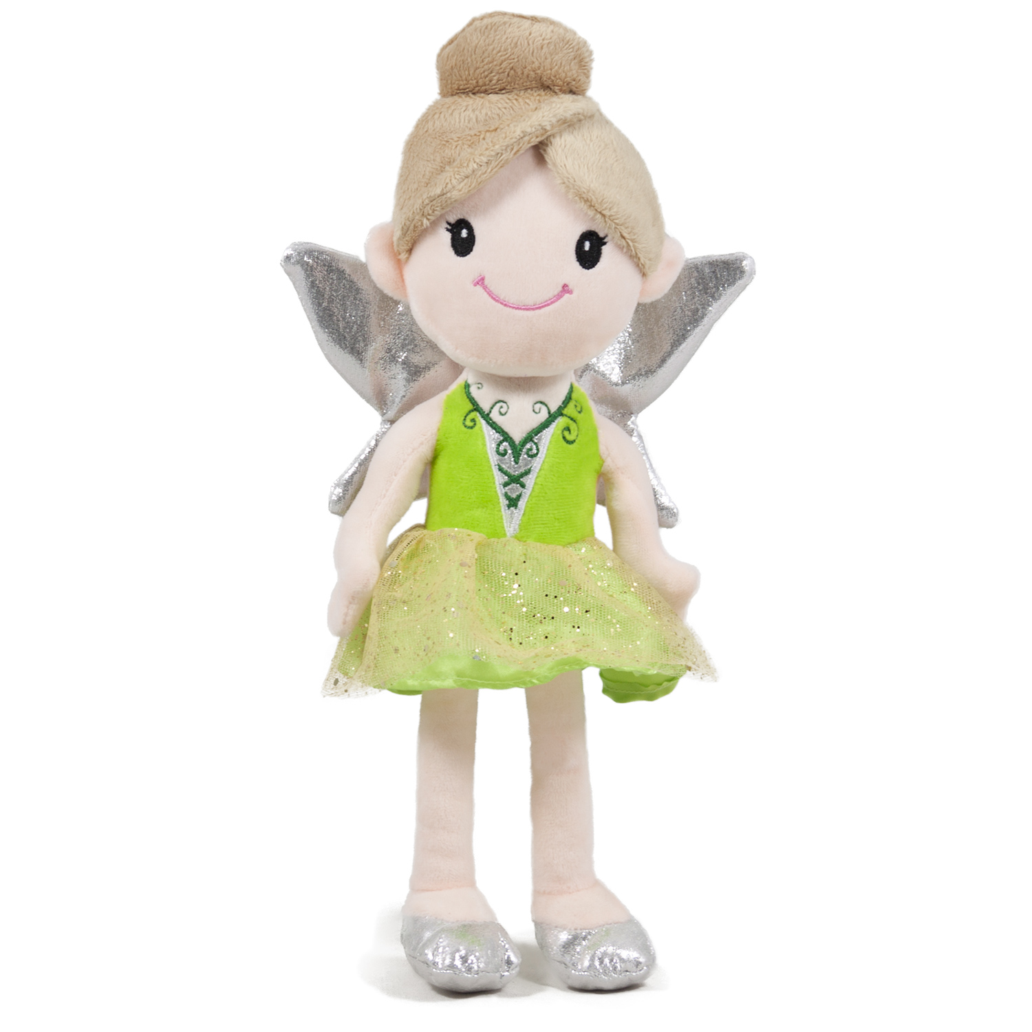 Фея със сребърни крила Зелен 32см