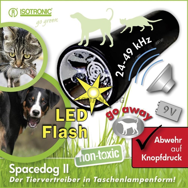 Isotronic SPACE DOG II Мобилен уред с ултразвук против кучета и котки