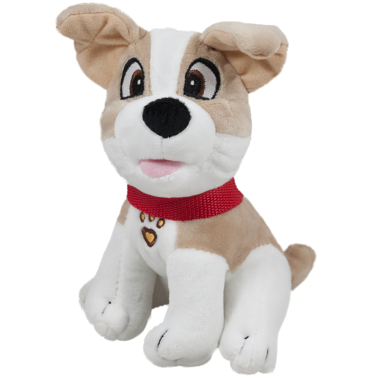 Куче с червена каишка Бежов 18см