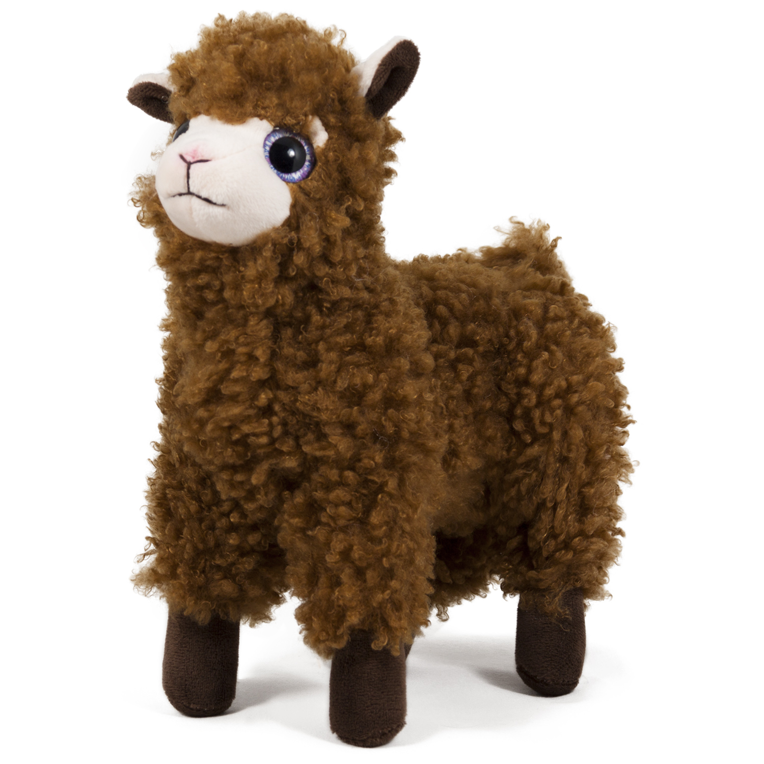 Плюшена лама Тъмно кафяв 24см