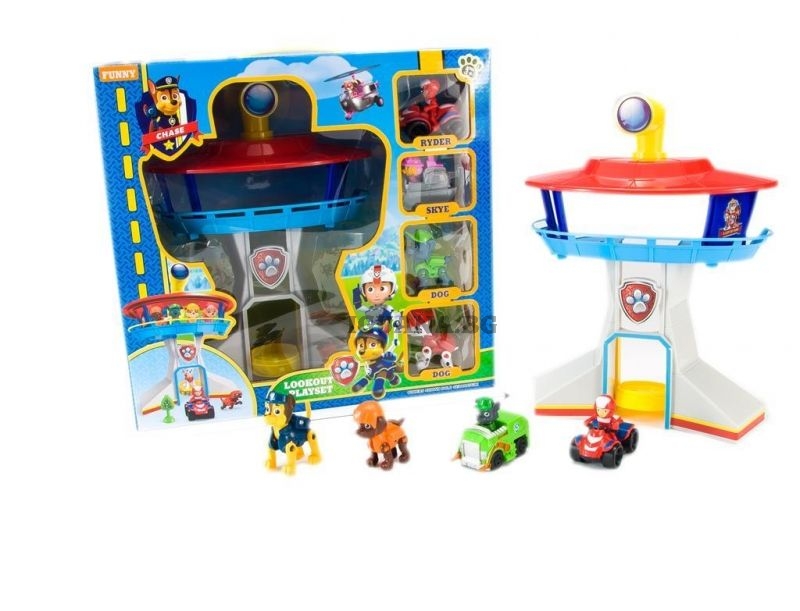 Кула с наблюдателница 2 кученца и 2 колички КУЧЕНЦАТА