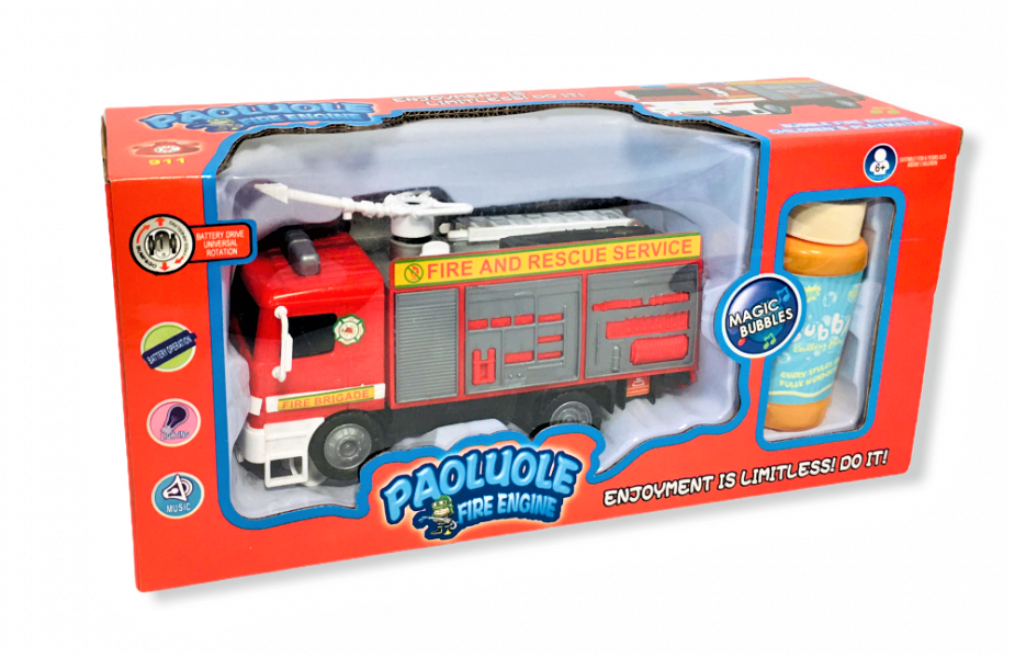 Пожарна със сапунени балони, звук и светлини