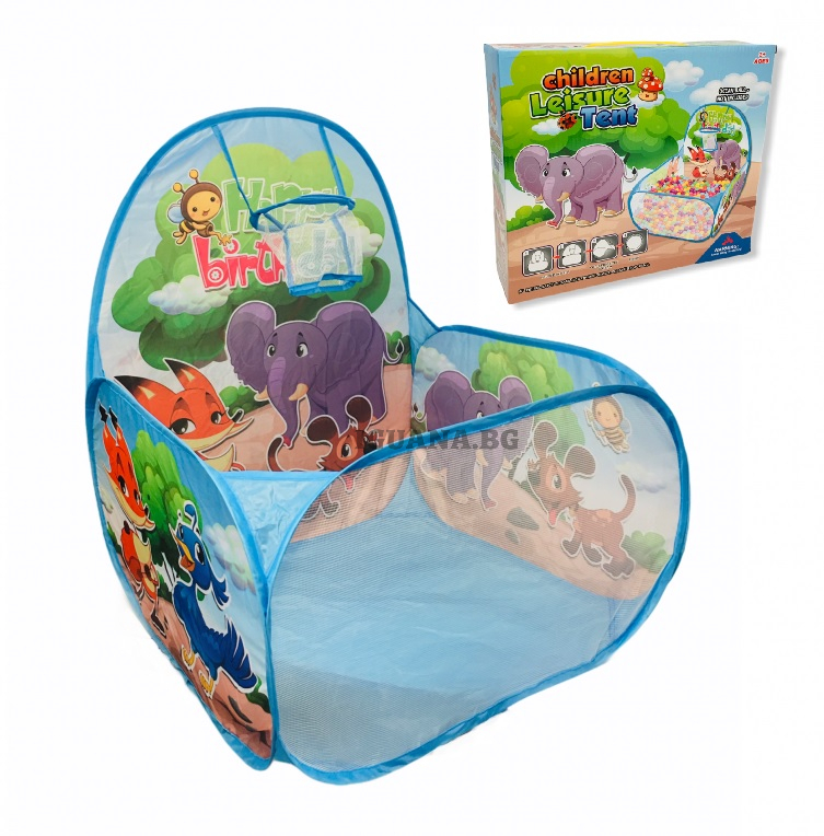 Палатка - Басейн за топчета с баскетболен кош