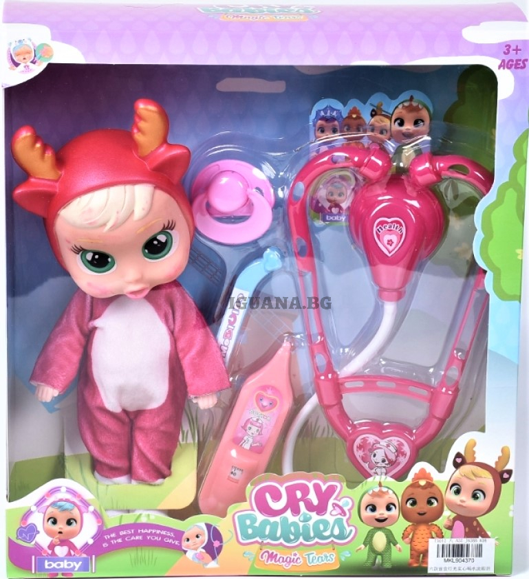 Плачещо бебе с докторски аксесоари