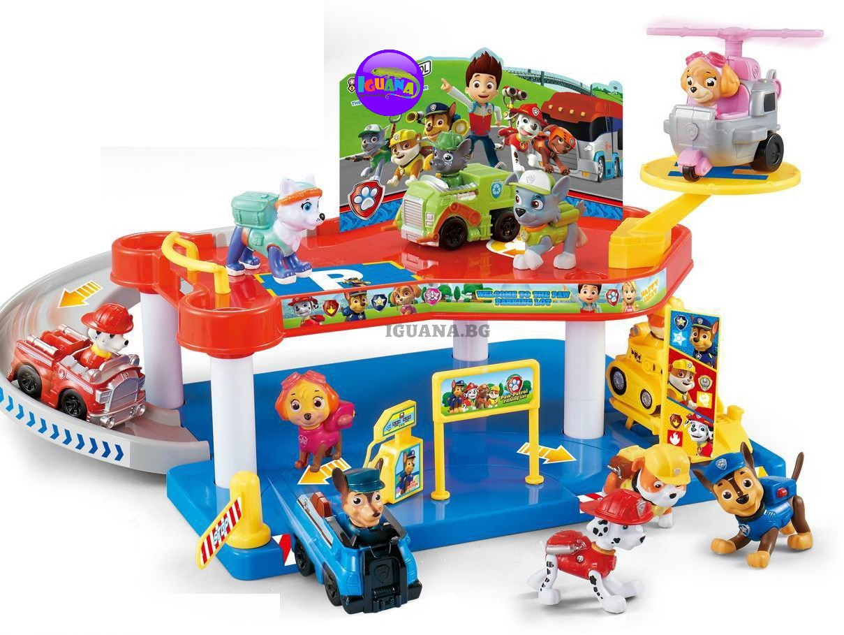 Паркинг на две нива с пързалка и 2 колички КУЧЕНЦАТА