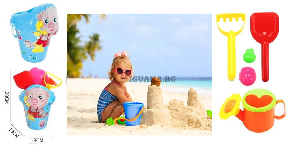 Комплект за игра с пясък Прасенце