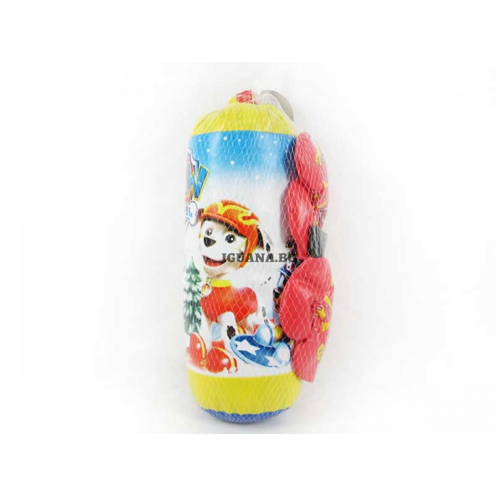 Детска боксова круша с ръкавици кученца