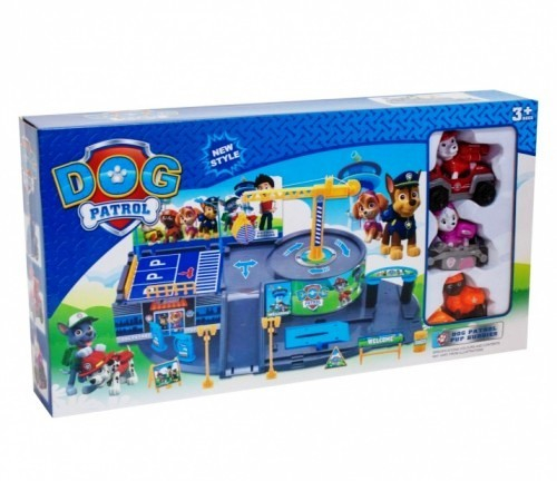 Сглобяем комплект Паркинг на 2 нива КУЧЕНЦАТА с кран, 3 коли и 3 кученца