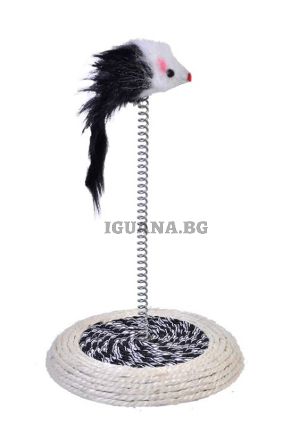 Играчка за котка - мишка с пружина