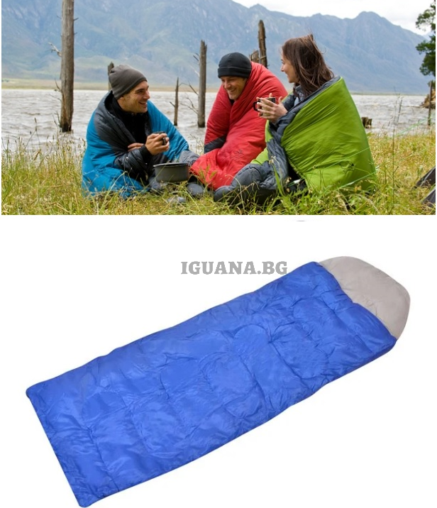 Спален чувал за къмпинг 170х30х70см, 150гр/кв.м