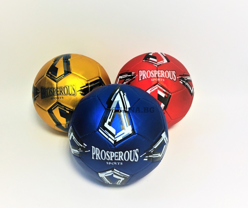 Кожена футболна топка с лъскав ефект, 5ца