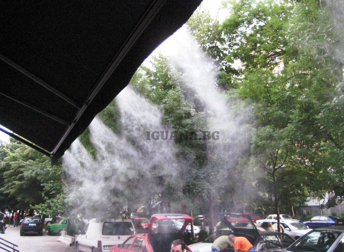 Система за охлаждане с водна мъгла 22,5м с 13 МЕСИНГОВИ дюзи IGUANA.BG