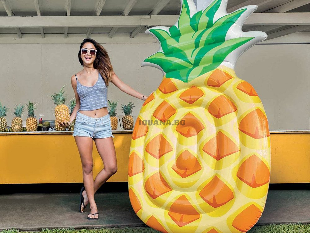 Надуваем дюшек Ананас 216см INTEX