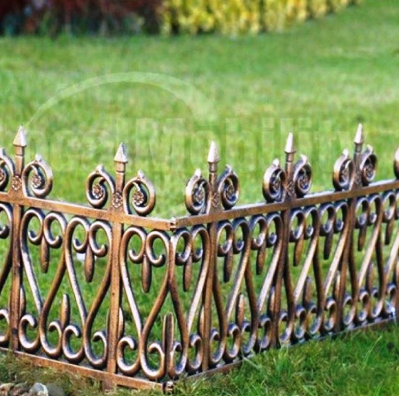 Декоративна ограда, 5 части, 310х35см, бронз