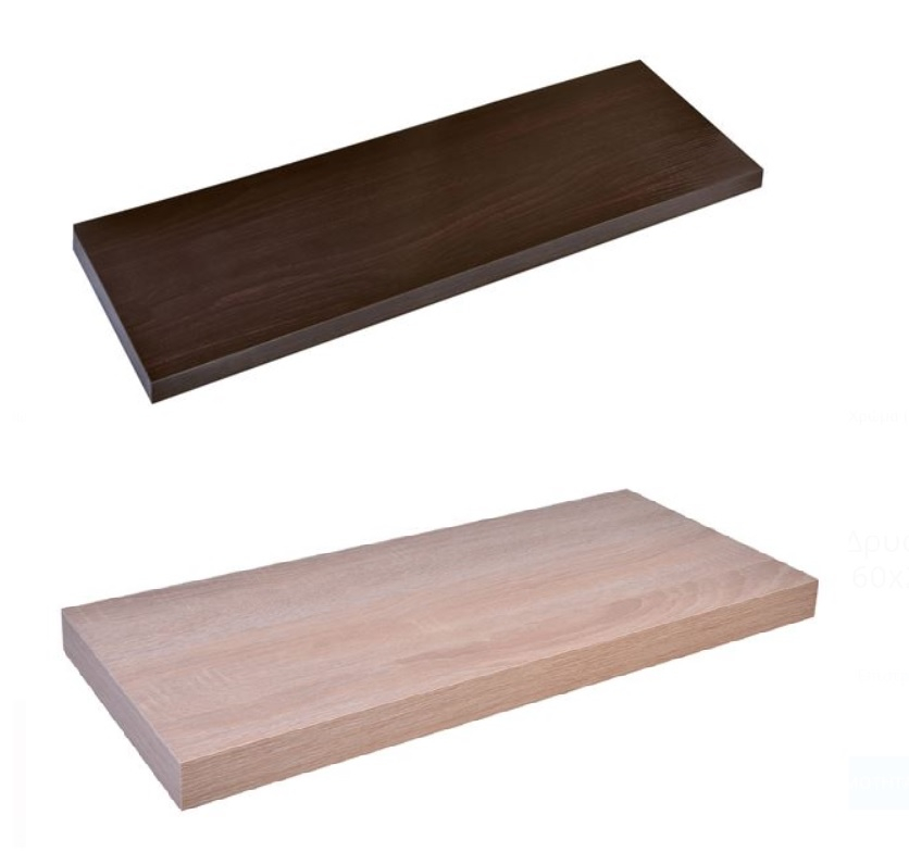 Рафт за стена, MDF, два цвята, 60x23.5x3.8см