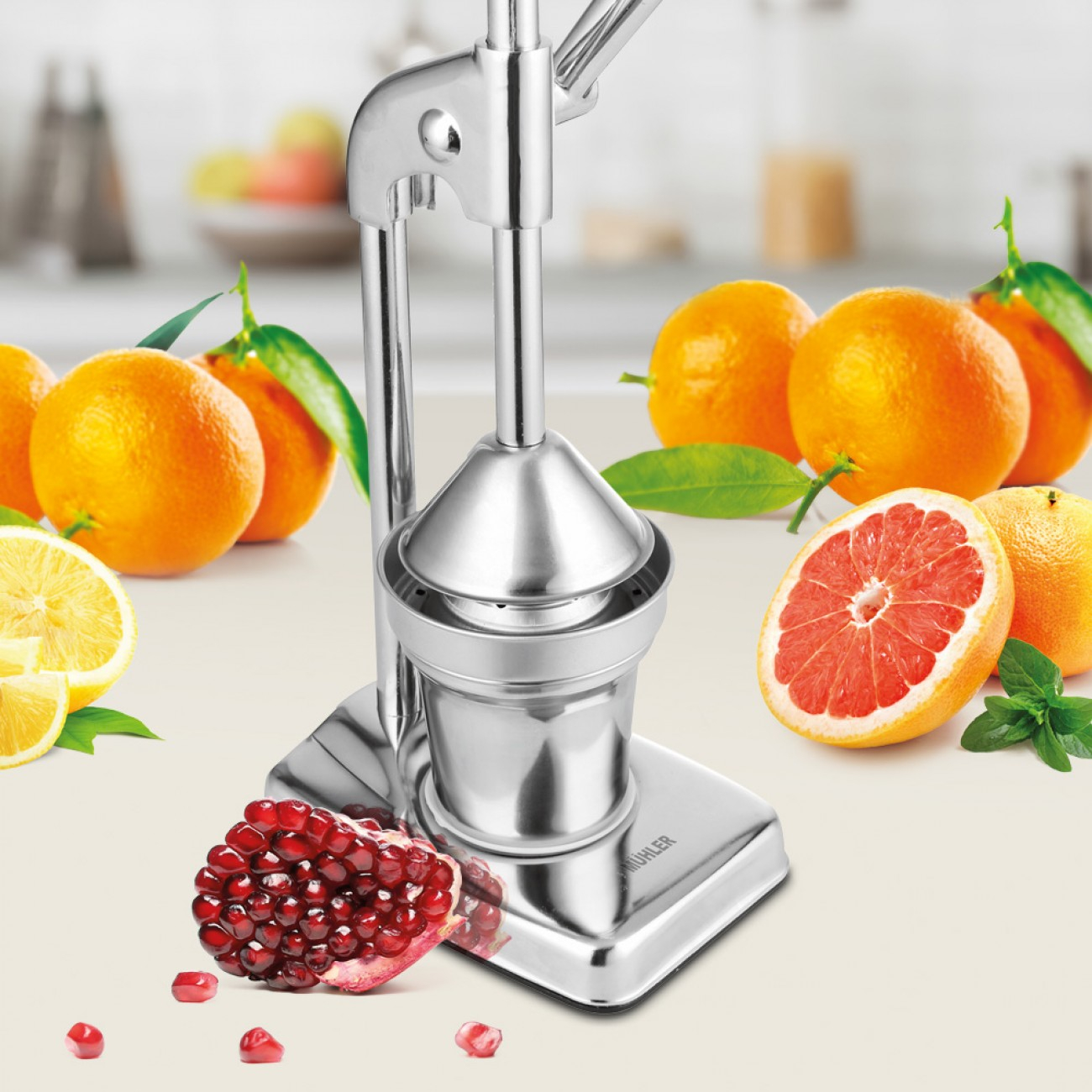 Ръчна цитрус преса, Неръждаема стомана, Сито, Инокс | IGUANA.BG