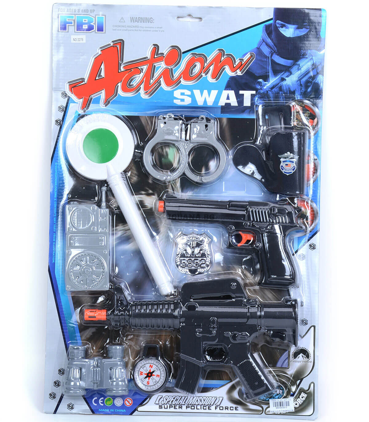 Полицейски комплект със стоп палка и две оръжия