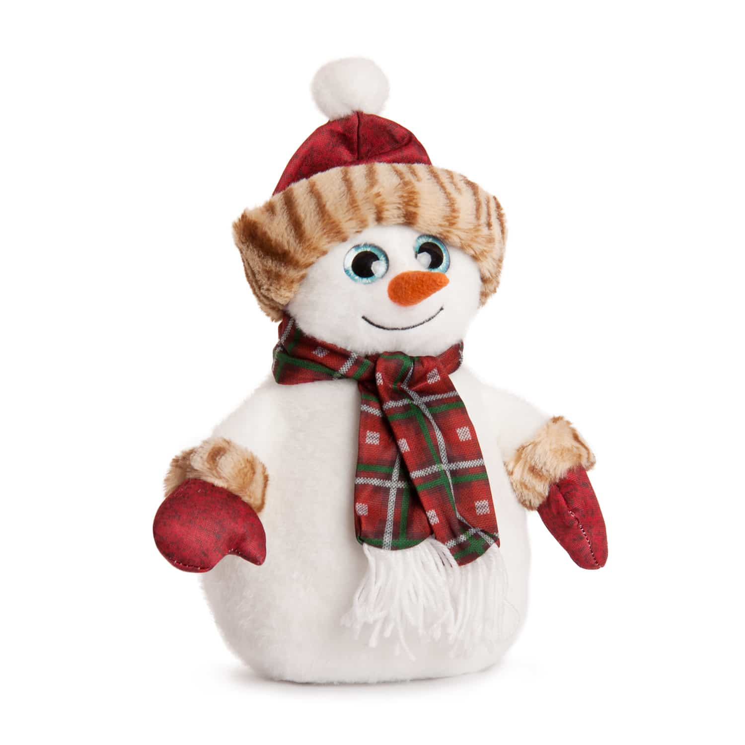 Снежен човек с ушанка и шал 30см