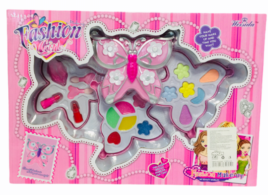 Детски козметичен комплект гримове пеперуда 3 нива