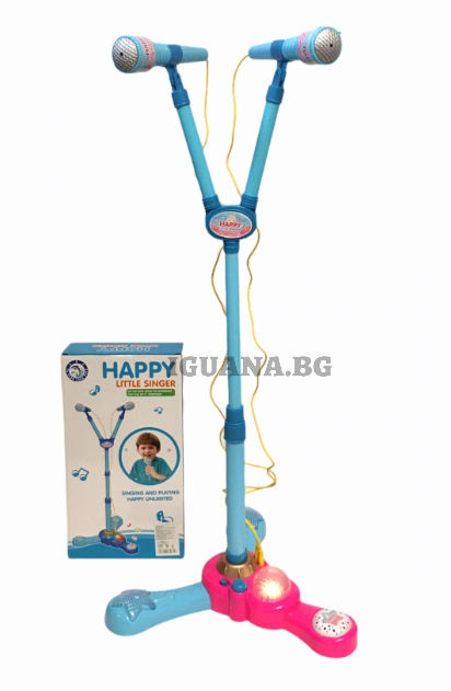 Детски Микрофони 2 Броя , на Стойка , усилващи звука