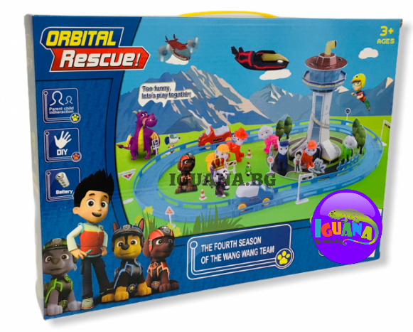 Детска Писта/Релси с Коли и Фигурки за Сглобяване КУЧЕНЦАТА