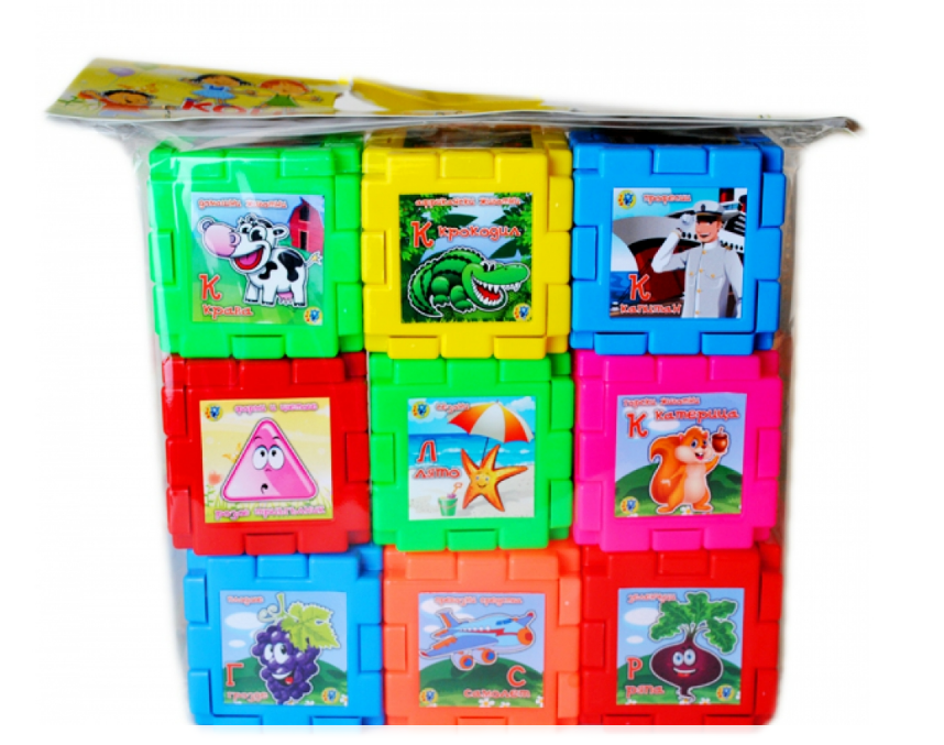 Кубчета Конструктор с Български Букви и Картинки