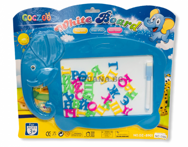 Детска Магнетична Дъска с Букви и Маркер за ПИСАНЕ