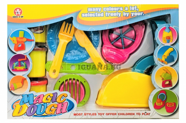 Детски Комплект за Моделиране 3бр. моделин и Аксесоари