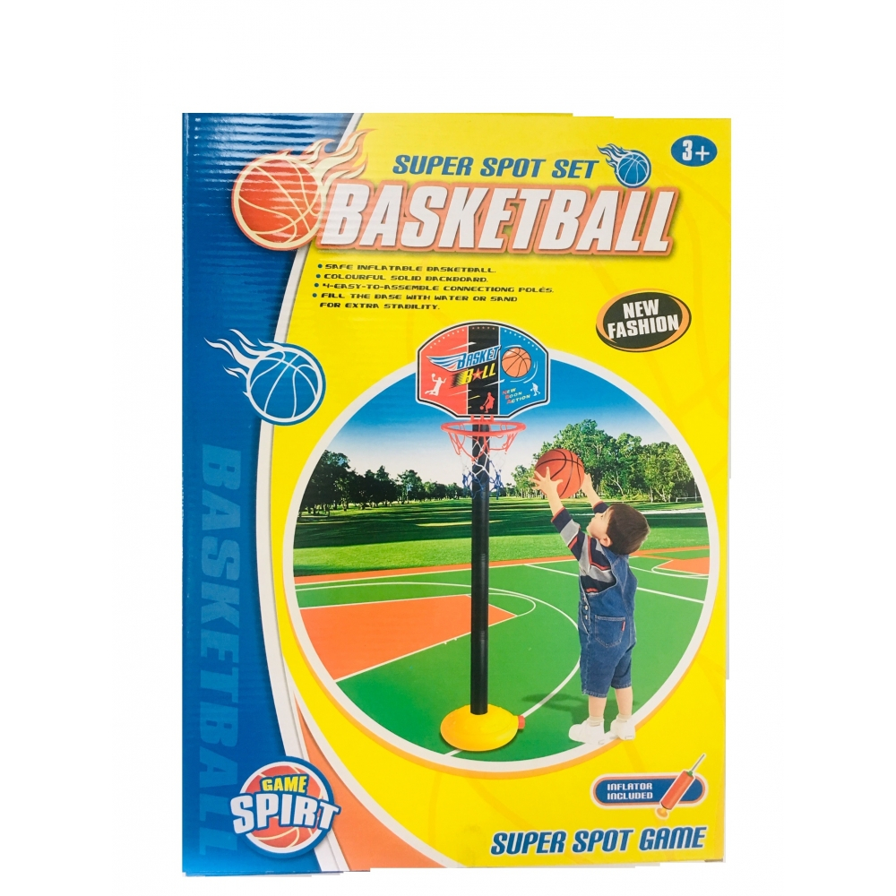 Баскетболен Кош на Стойка с помпа и топка, височина 115см