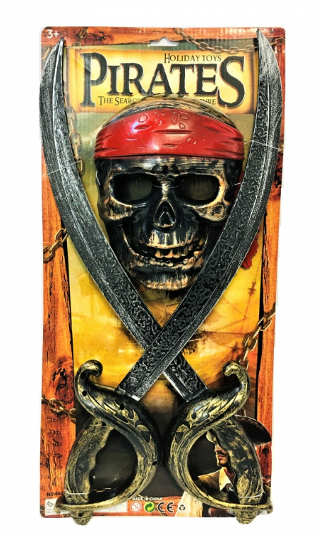 Пиратски Комплект с два меча и маска