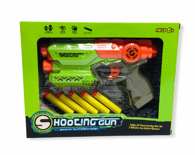 Детски Пистолет с Меки Стрели 3 дула