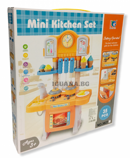 Детска Кухня Комплект с Прибори и Вода