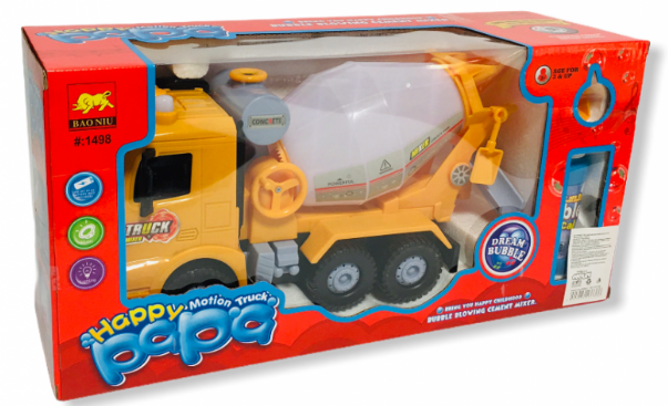 Детски Строителни Машини / Бетоновоз със САПУНЕНИ БАЛОНИ