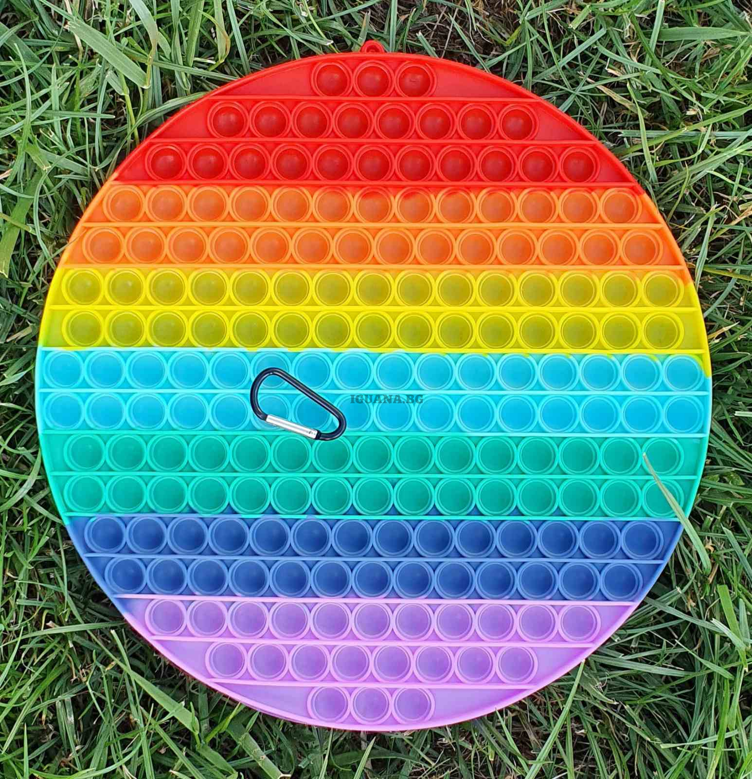 Антистрес играчка Шарен Кръгъл Попит, Fidget Toys Popit,фиджет, Pop it fidget ГОЛЯМА 30х30