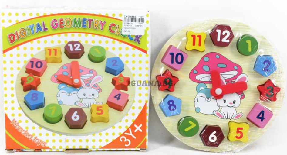 Детски Дървен Часовник / Шарен