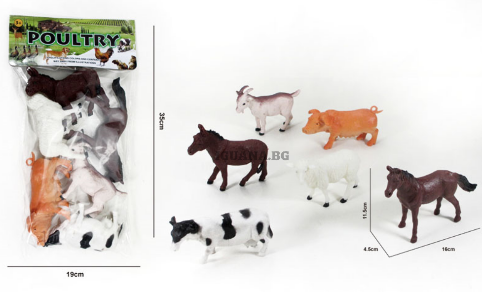Детски Фигурки на ДОМАШНИ ЖИВОТНИ 6 бр.