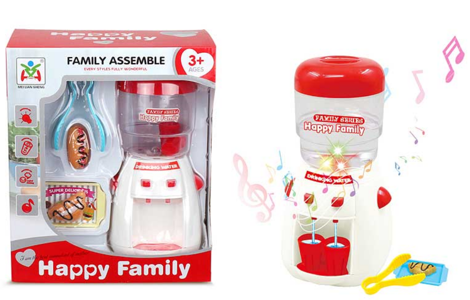 Детски Диспенсър за Вода със ЗВУК и СВЕТЛИНИ, чашки и прибори