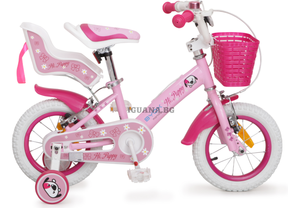 Детски ВЕЛОСИПЕД 12' PUPPY РОЗОВ